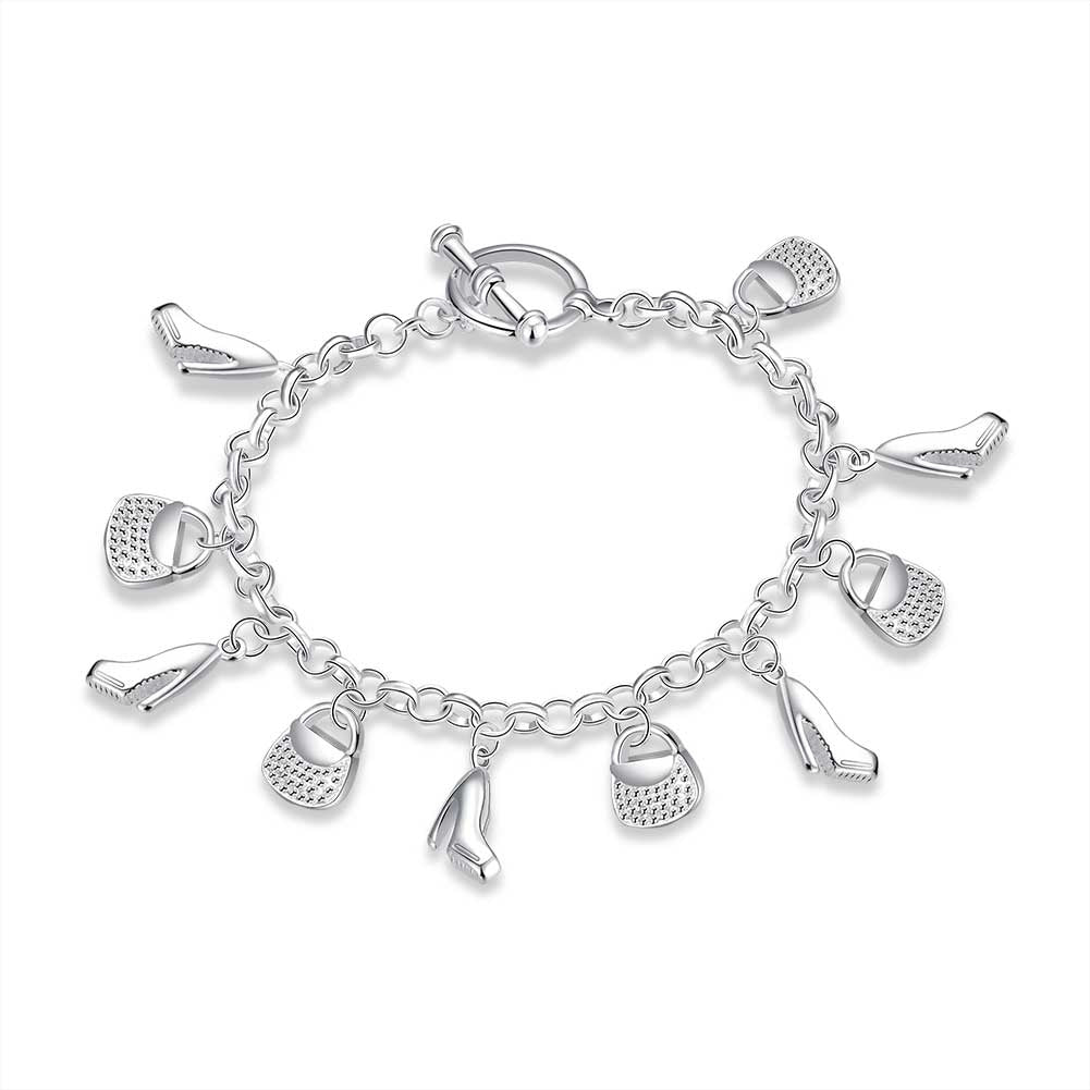 The Shopping Lady Bracelet in 18K White Gold Plated