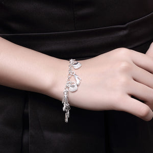 The Shopping Lady Bracelet in 18K White Gold Plated