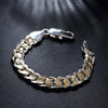 Silver & 10K Gold Figaro Bracelet