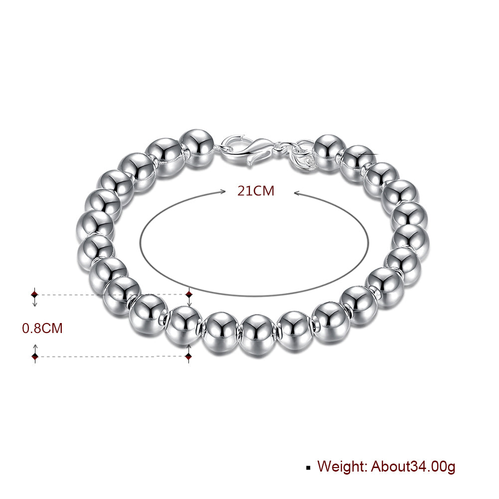 Ball Bracelet in 18K White Gold Plated, Bracelet, Golden NYC Jewelry, Golden NYC Jewelry jewelryjewelry deals, swarovski crystal jewelry, groupon jewelry,, jewelry for mom,