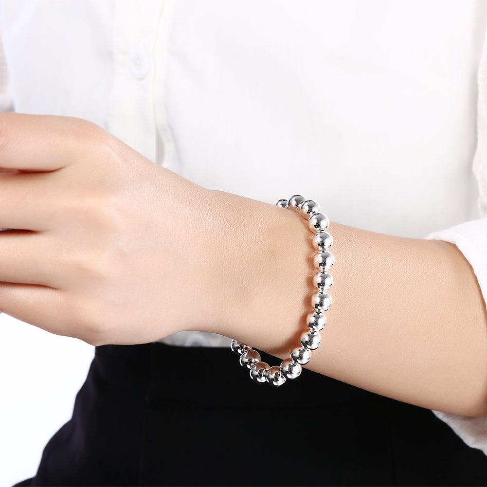 Ball Bracelet in 18K White Gold Plated, Bracelet, Golden NYC Jewelry, Golden NYC Jewelry jewelryjewelry deals, swarovski crystal jewelry, groupon jewelry,, jewelry for mom,