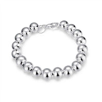 Large Ball Bracelet in 18K White Gold Plated