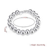 Large Ball Bracelet in 18K White Gold Plated