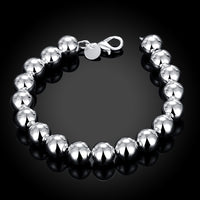 Large Ball Bracelet in 18K White Gold Plated