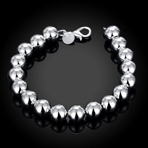 Shiny Ball Bracelet in 18K White Gold Plated