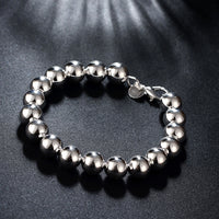 Large Ball Bracelet in 18K White Gold Plated