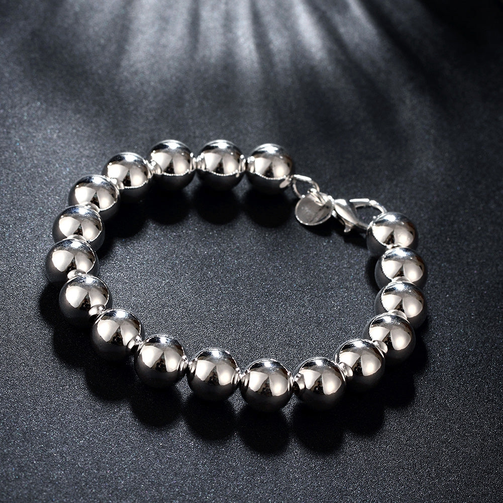 Shiny Ball Bracelet in 18K White Gold Plated