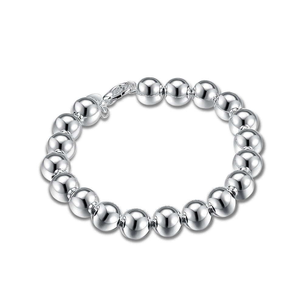 Shiny Ball Bracelet in 18K White Gold Plated