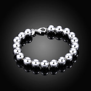 Shiny Ball Bracelet in 18K White Gold Plated