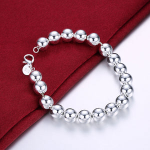 Shiny Ball Bracelet in 18K White Gold Plated