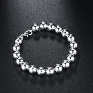 Shiny Ball Bracelet in 18K White Gold Plated