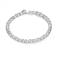 Silver Intertwined Box Bracelet