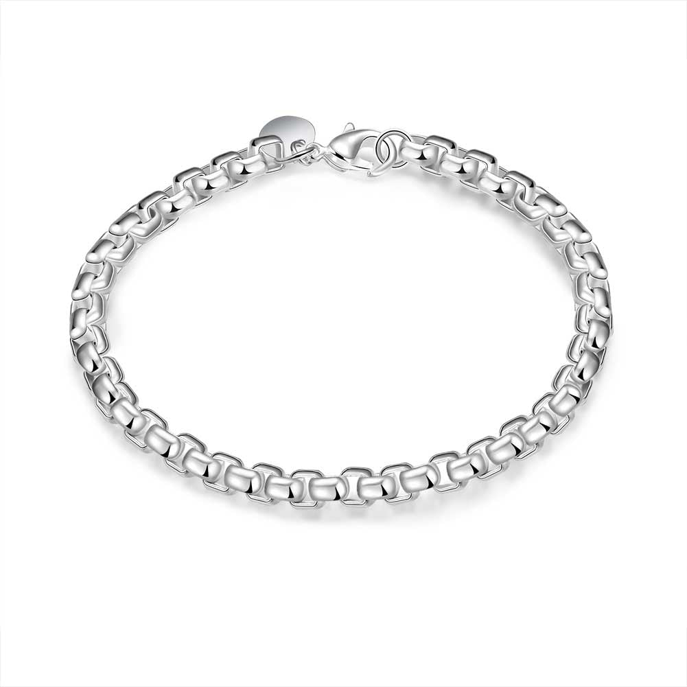 Silver Intertwined Box Bracelet