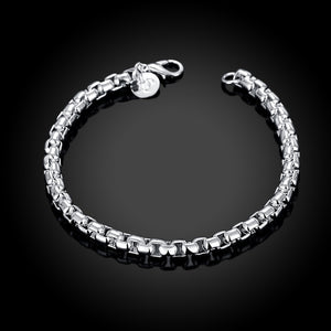 Silver Intertwined Box Bracelet