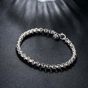 Silver Intertwined Box Bracelet