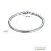 Snake Chain Bracelet in 18K White Gold Plated