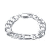 Silver Thick Cut Figaro Bracelet