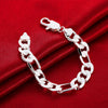 Silver Thick Cut Figaro Bracelet