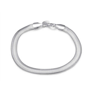 Silver Snake Designed Bracelet