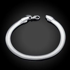 Silver Snake Designed Bracelet