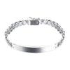 Silver ID-Tag Curb London Bracelet