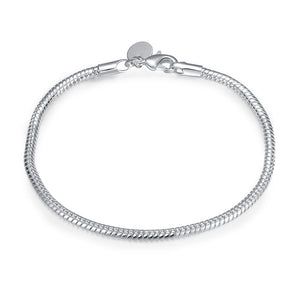 Silver Thin Snake Bracelet