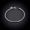 Round Snake Bracelet in 18K White Gold Plated