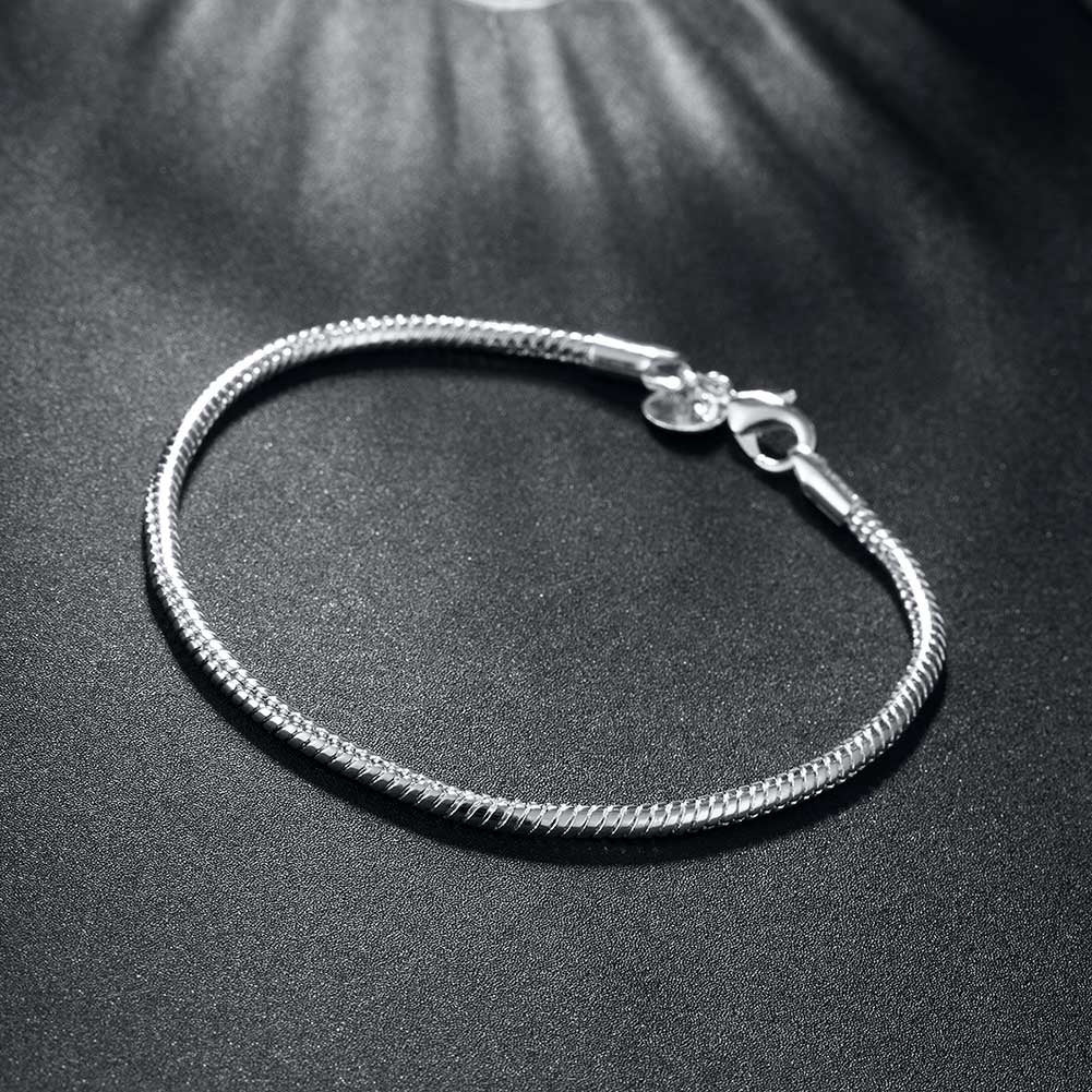 Silver Thin Snake Bracelet