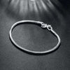 Round Snake Bracelet in 18K White Gold Plated