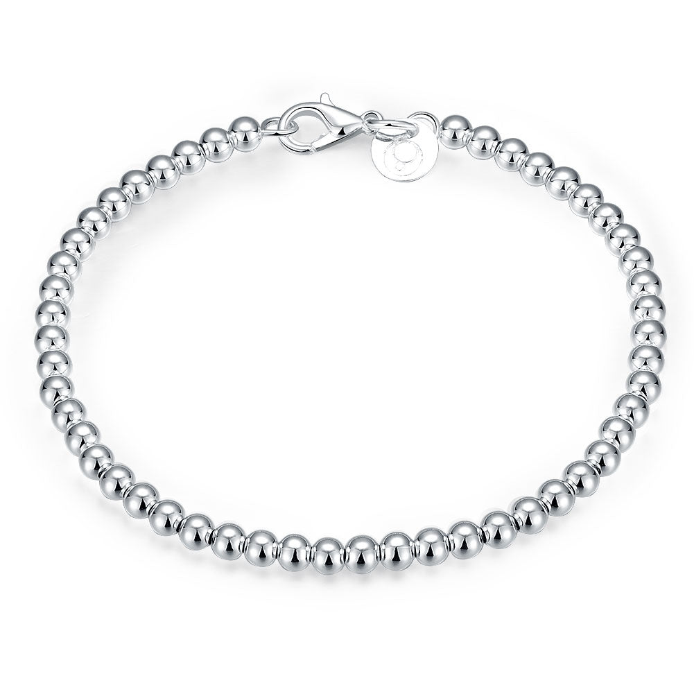 Mini Ball Bracelet in 18K White Gold Plated