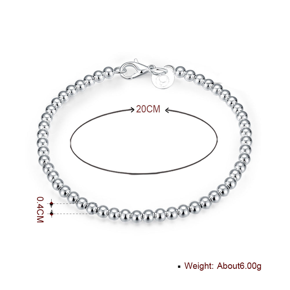 Mini Ball Bracelet in 18K White Gold Plated