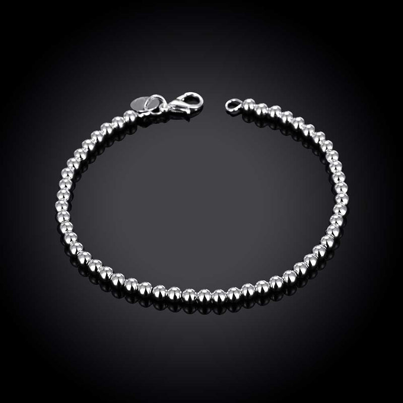 Mini Ball Bracelet in 18K White Gold Plated