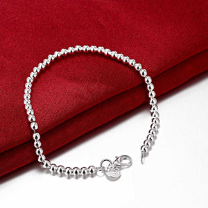 Mini Ball Bracelet in 18K White Gold Plated