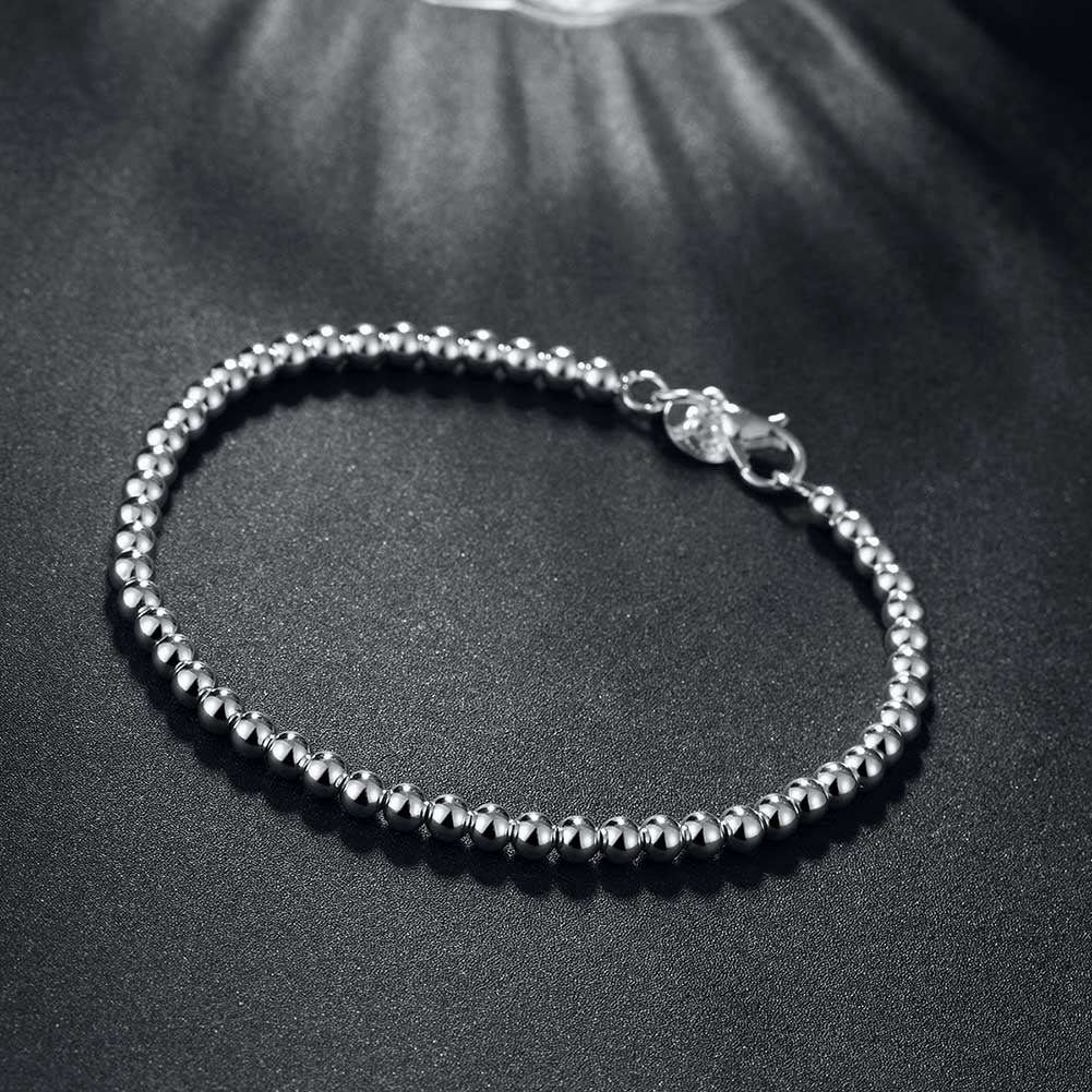 Mini Ball Bracelet in 18K White Gold Plated