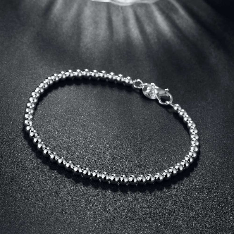 Mini Ball Bracelet in 18K White Gold Plated