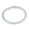 Silver Thin Figaro Bracelet