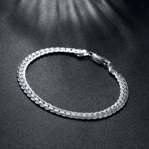 Silver Thin Figaro Bracelet