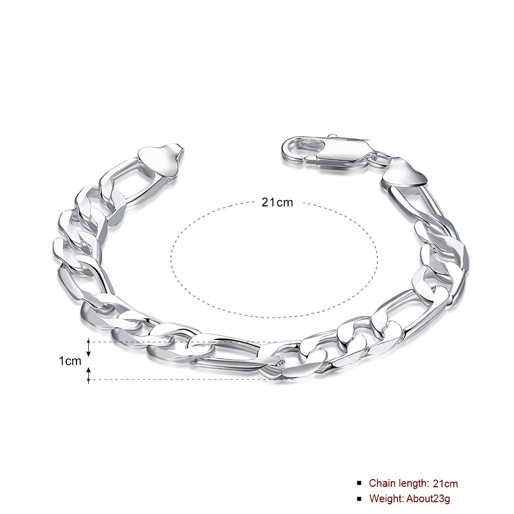 Thich Figaro Chaoin Bracelet in 18K White Gold Plated