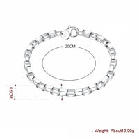 Over and under Chain Bracelet in 18K White Gold Plated