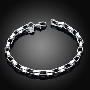 Silver Box Designed Bracelet