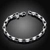 Over and under Chain Bracelet in 18K White Gold Plated