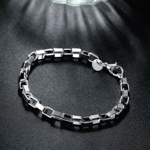 Silver Box Designed Bracelet