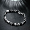 Over and under Chain Bracelet in 18K White Gold Plated