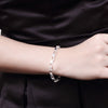 Over and under Chain Bracelet in 18K White Gold Plated