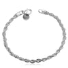 Silver Twisted Rope Bracelet
