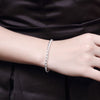 Twist Chain Bracelet in 18K White Gold Plated