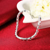 Rolo Box Chain Bracelet in 18K White Gold Plated