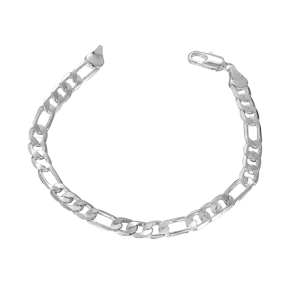 Silver Classic Cuban Figaro Bracelet