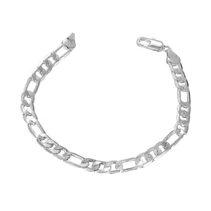 Silver Classic Cuban Figaro Bracelet