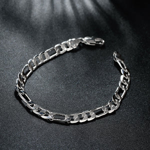 Silver Classic Cuban Figaro Bracelet